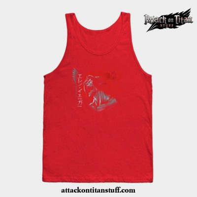 eren tank top red s 933 - Attack On Titan Merch