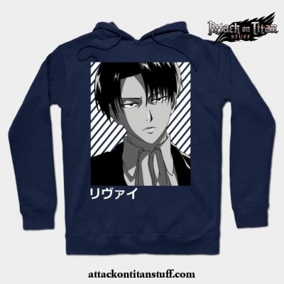 gentleman levi attack on titan hoodie navy blue s 167 - Attack On Titan Merch