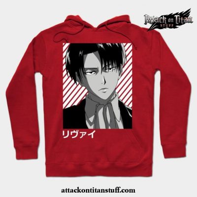 gentleman levi attack on titan hoodie red s 532 - Attack On Titan Merch