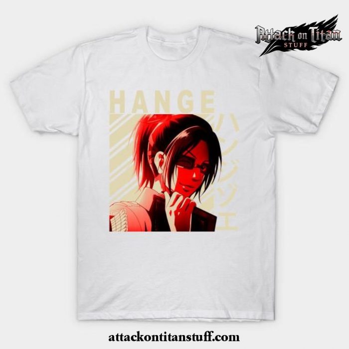 hange zoe t shirt white s 163 - Attack On Titan Merch