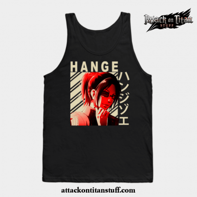 hange zoe tank top black s 599 - Attack On Titan Merch