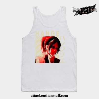 hange zoe tank top white s 415 - Attack On Titan Merch