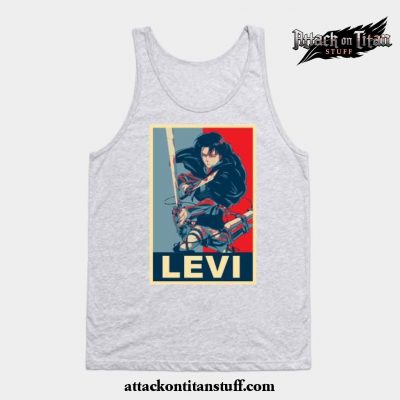 levi ackerman poster tank top gray s 710 - Attack On Titan Merch