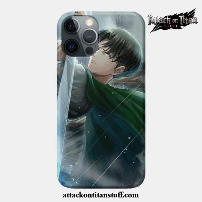 levi ackerman with sword phone case iphone 78 910 - Attack On Titan Merch