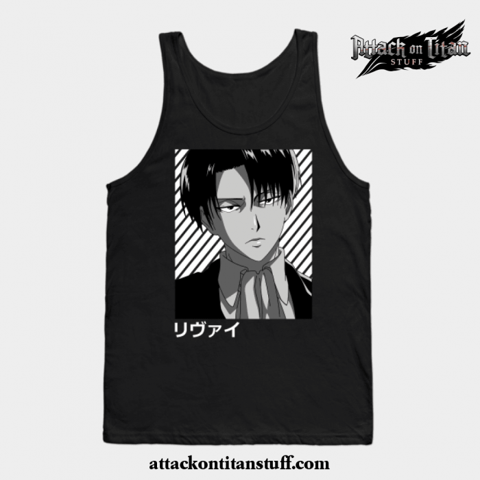 levi cool tank top black s 444 - Attack On Titan Merch