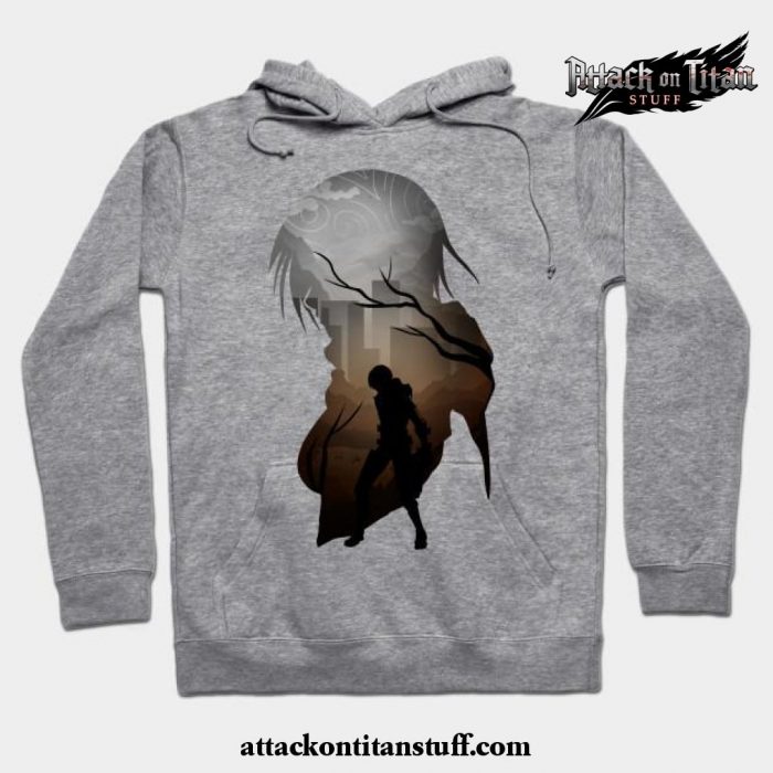 mikasa aot hoodie gray s 552 - Attack On Titan Merch