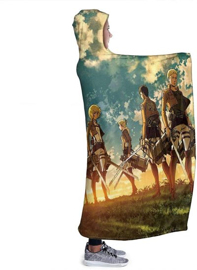 attack on titan hooded blanket anime blankets 10 - Attack On Titan Merch