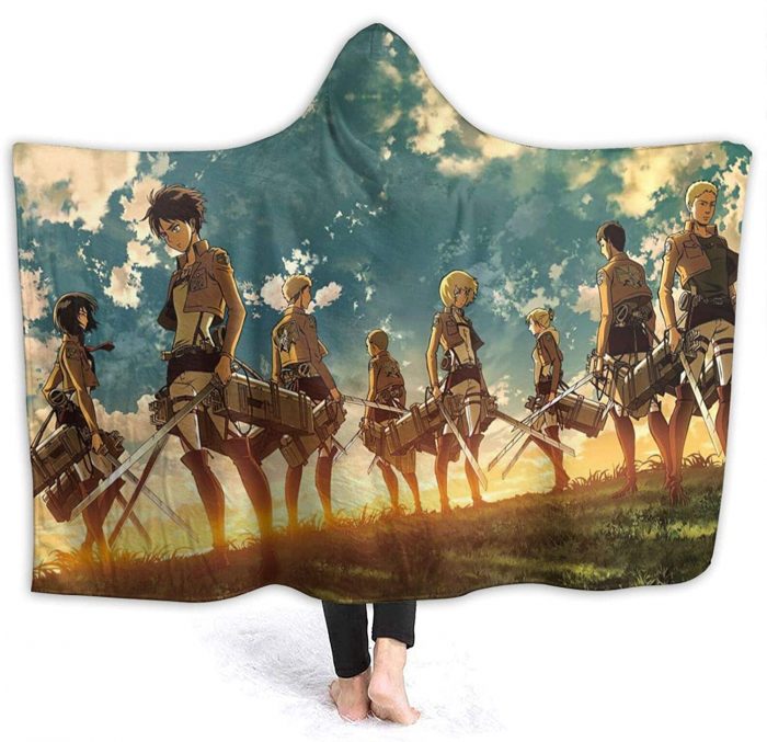 attack on titan hooded blanket anime blankets 8 - Attack On Titan Merch