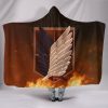 attack on titan hooded blanket survey corps logo blanket - Attack On Titan Merch