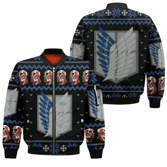 attack on titan shirt scout ugly christmas anime manga 3d - Attack On Titan Merch