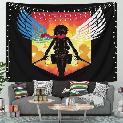 shingeki no kyojin mikasa ackermanattackontitanTapestryMC2 1024x - Attack On Titan Merch