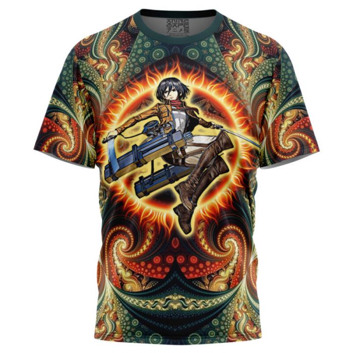 Trippy Mikasa Ackerman Attack on Titan T Shirt 3D FRONT Mockup 800x800 1 - Attack On Titan Merch