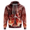 Burning Attack on Titan Zip Hoodie FRONT Mockup - Attack On Titan Merch