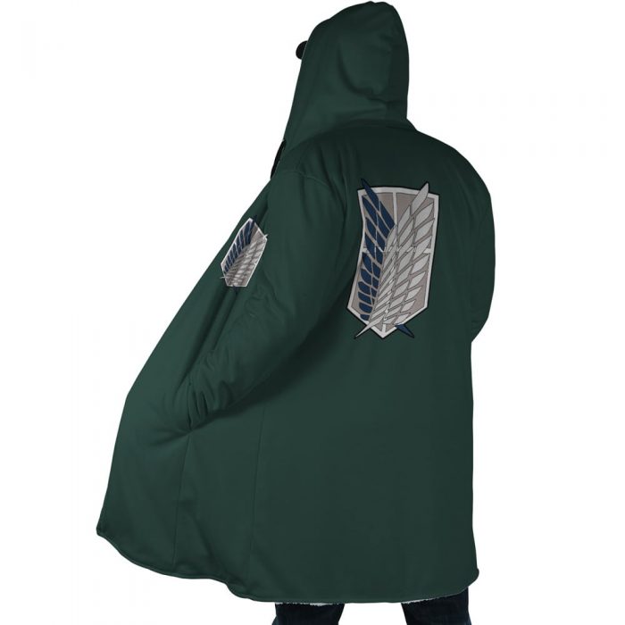 Scouting Regiment Attack on Titan AOP Hooded Cloak Coat SIDE Mockup - Attack On Titan Merch