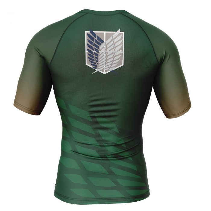 Short Sleeve Rash Guard back 13 - Attack On Titan Merch