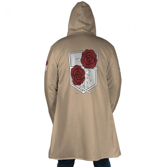 The Garrison Attack on Titan Hooded Cloak Coat BACK Mockup - Attack On Titan Merch