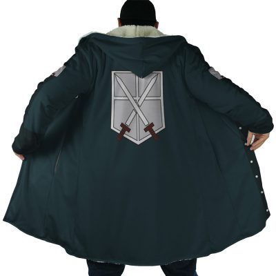 The Training Corps Attack on Titan Hooded Cloak Coat NO HOOD Mockup - Attack On Titan Merch