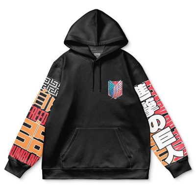 er3n Flat Hoodie front - Attack On Titan Merch