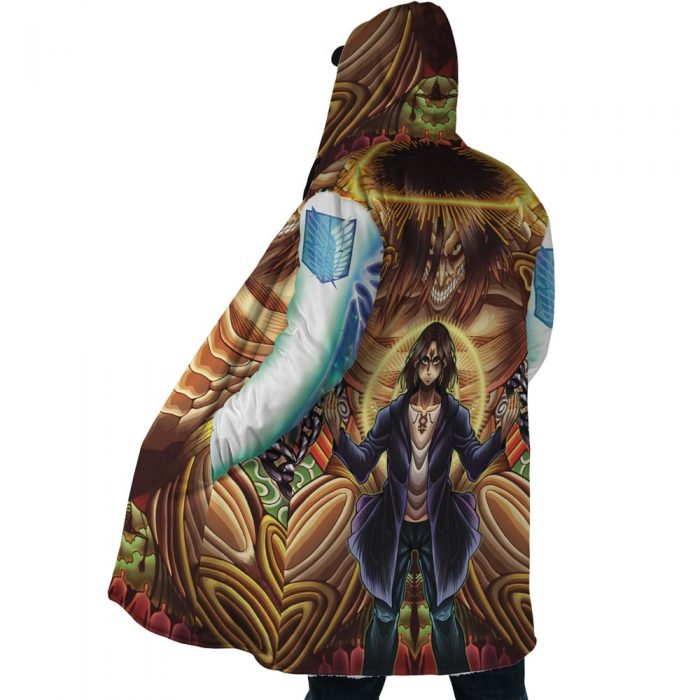 eren Hooded Cloak Coat side - Attack On Titan Merch