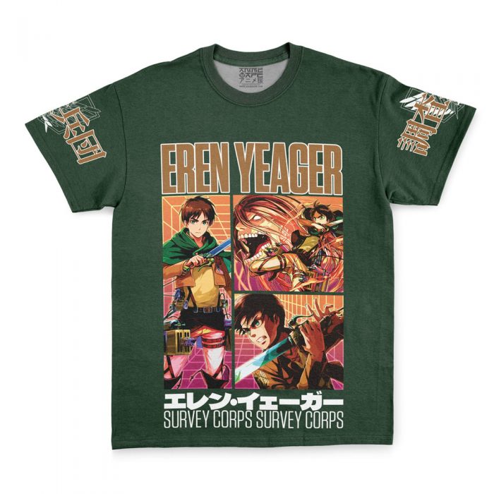 eren shirt front - Attack On Titan Merch