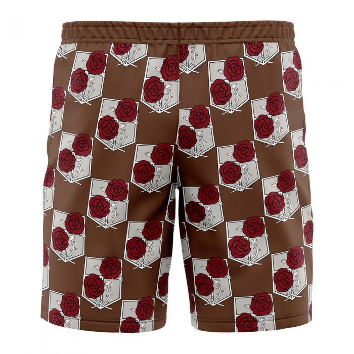 garrison Hawaiian Swim Trunks Board Shorts back - Attack On Titan Merch