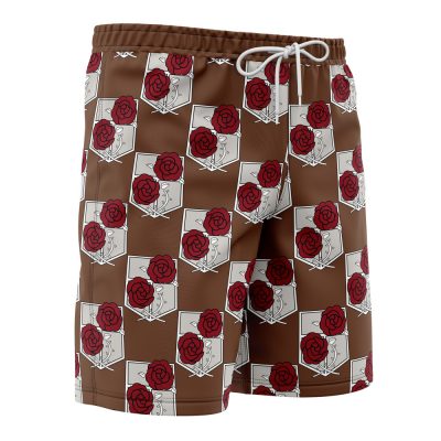 garrison Hawaiian Swim Trunks Board Shorts side Knot - Attack On Titan Merch