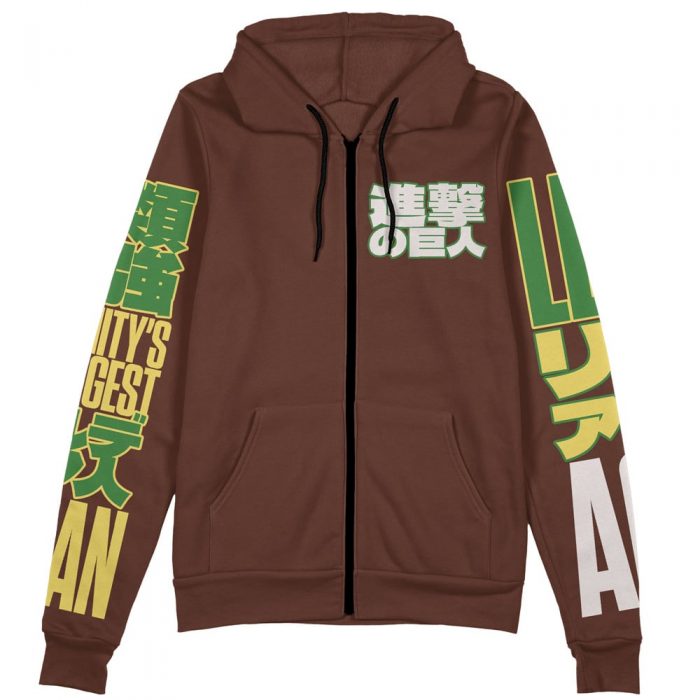 lev1 Zip Hoodie Front Mockup - Attack On Titan Merch