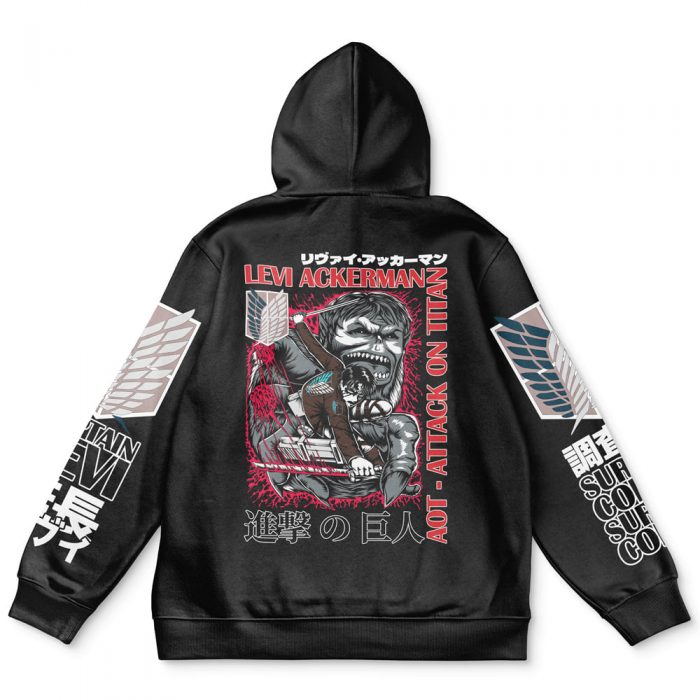 levixzeke Flat Hoodie back - Attack On Titan Merch