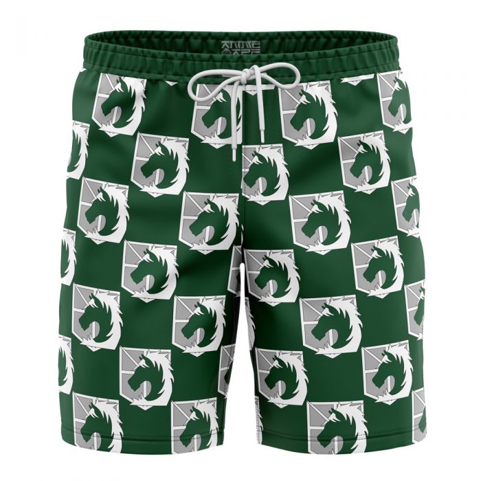 military Hawaiian Swim Trunks Board Shorts Knot - Attack On Titan Merch