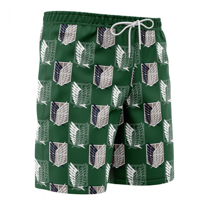 survey corps Hawaiian Swim Trunks Board Shorts side Knot - Attack On Titan Merch