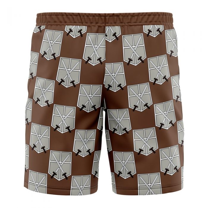 training Hawaiian Swim Trunks Board Shorts back - Attack On Titan Merch