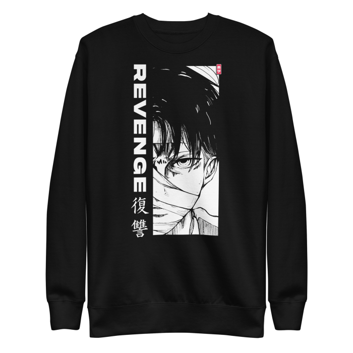 unisex premium sweatshirt black front 63ea57b071b8b - Attack On Titan Merch