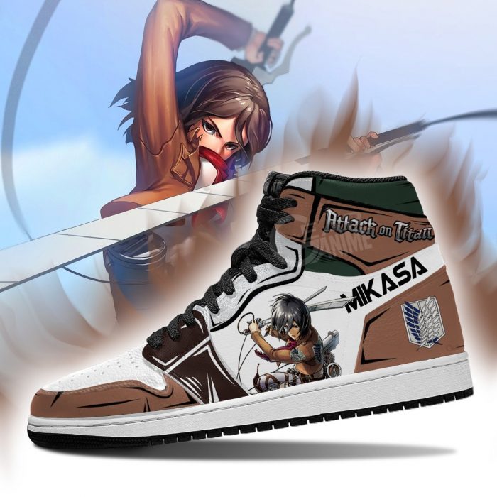 mikasa ackerman jordan sneakers attack on titan anime sneakers gearanime 3 700x700 1 - Attack On Titan Merch